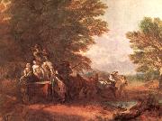Thomas Gainsborough The Harvest Wagon USA oil painting artist